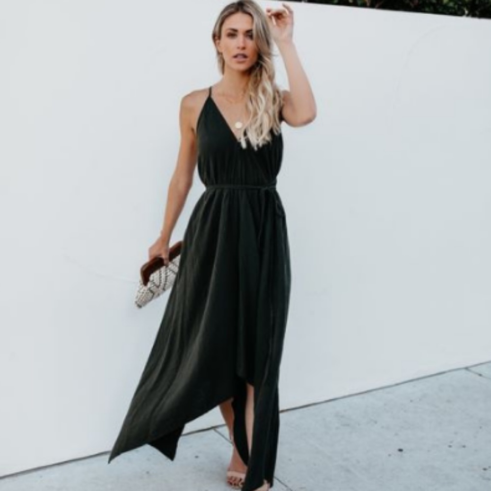 Washed Ashore Versatile Cotton Dress - Evergreen
